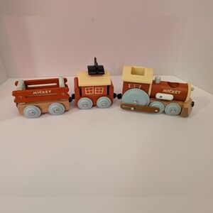 Disney Mickey Wooden Magnetic 3 Train Set - INCOMPLETE SET